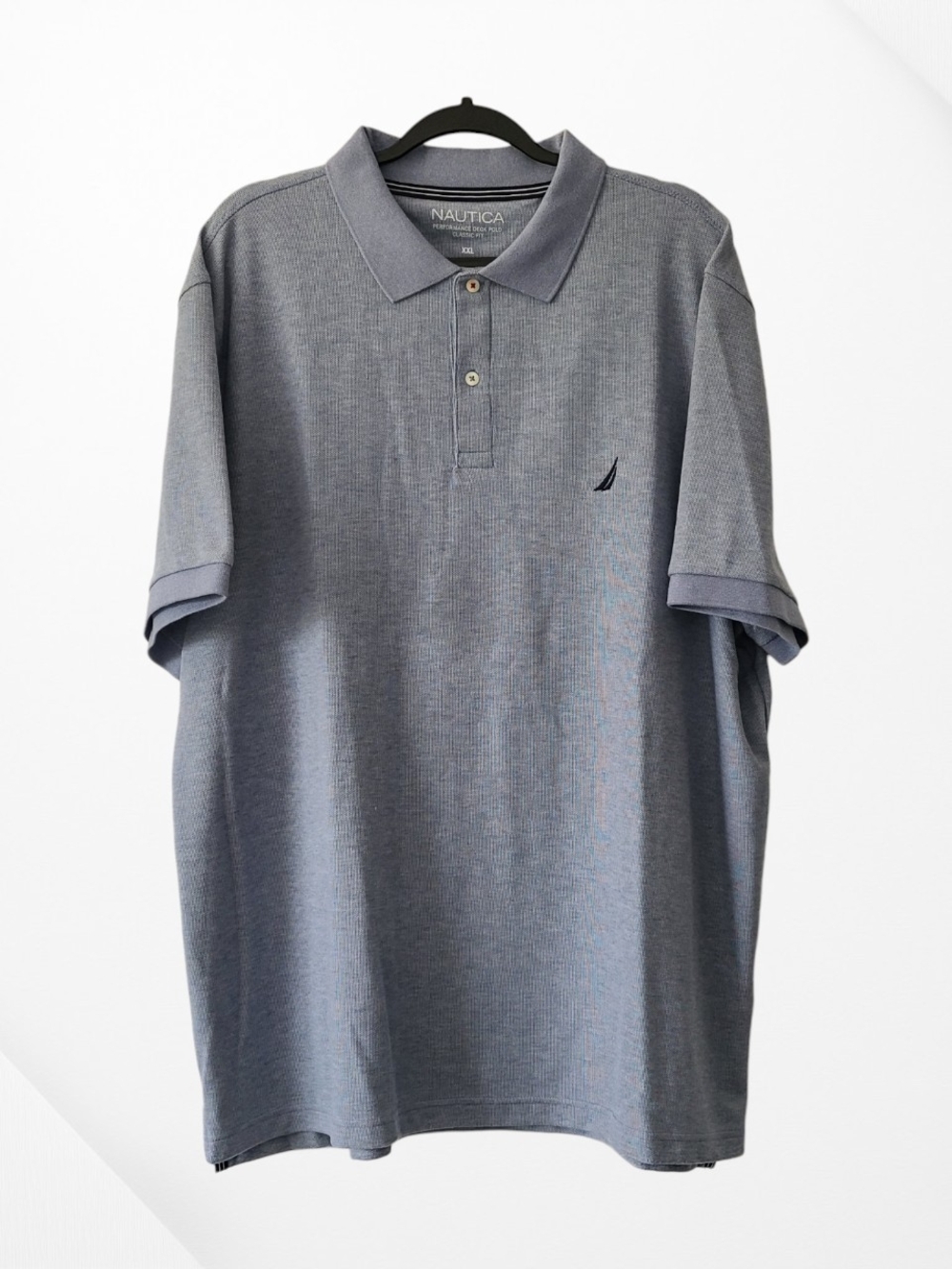 Nautica Performance Deck Polo Shirt Men's XXL Gray Blue NWT Classic Fit